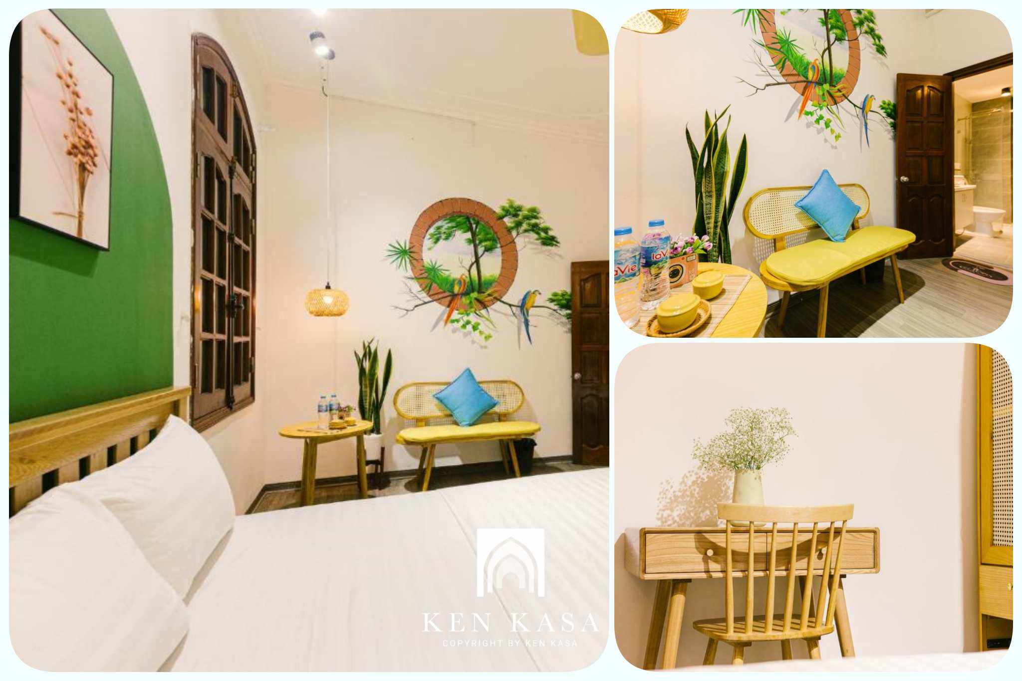 Không gian phòng deluxe giường queen tại Eden Westlake Hanoi Hotel 